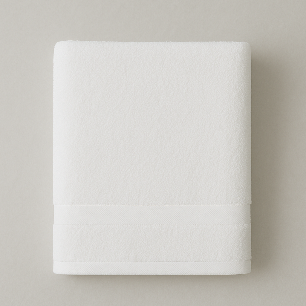 white bath towel folded singapore